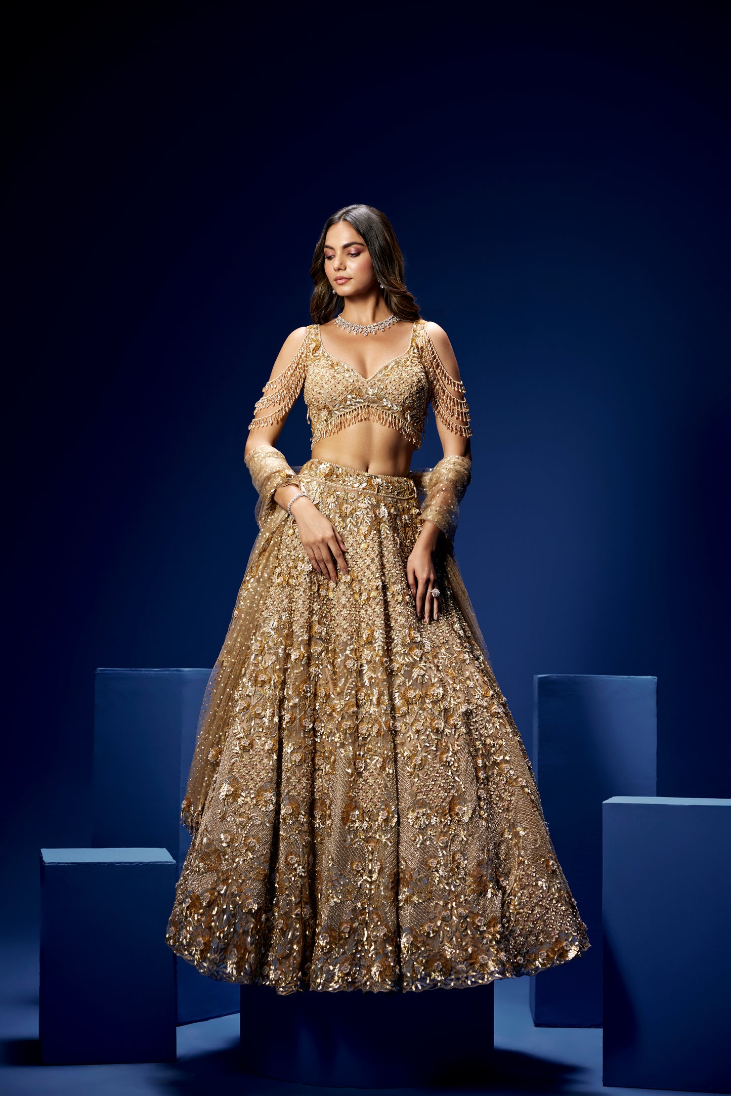 GOLD CIELO LEHENGA SET