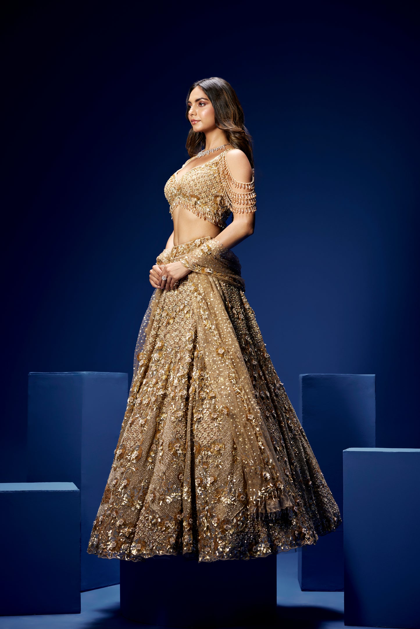 GOLD CIELO LEHENGA SET