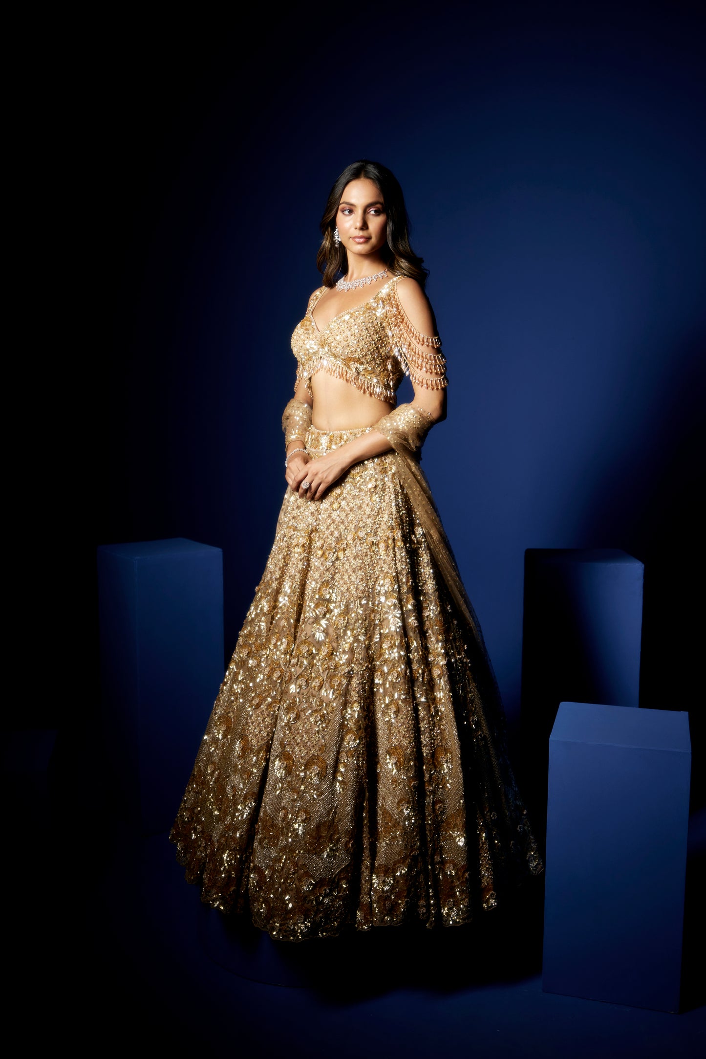 GOLD CIELO LEHENGA SET