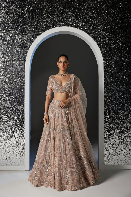 ASH PINK BLAIR LEHENGA SET
