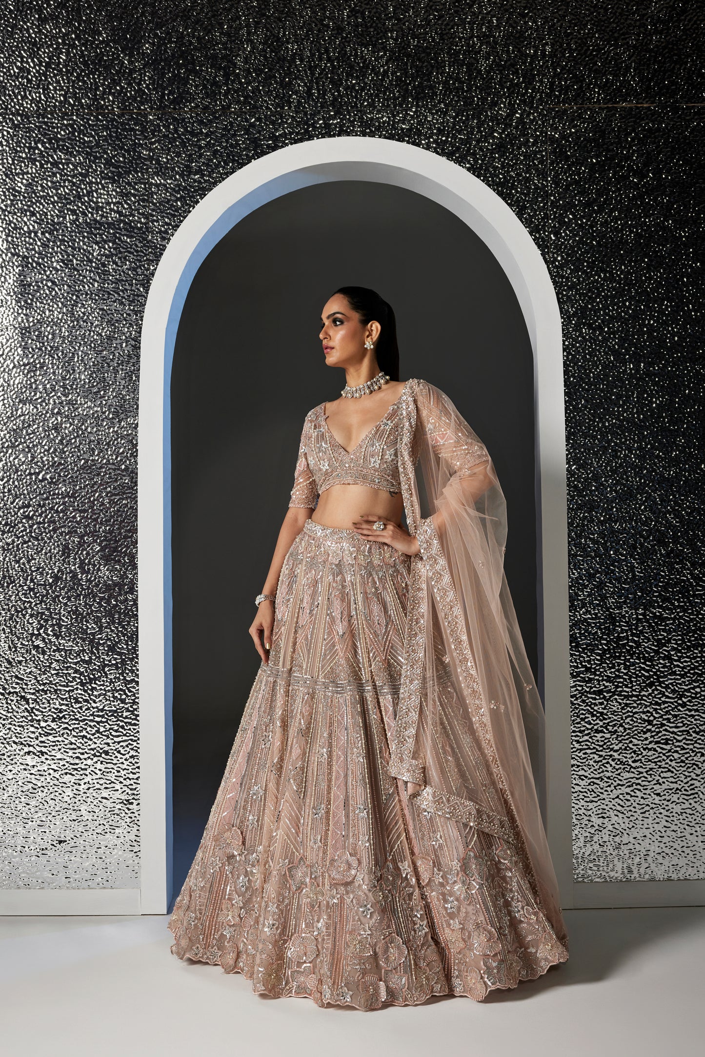 ASH PINK BLAIR LEHENGA SET