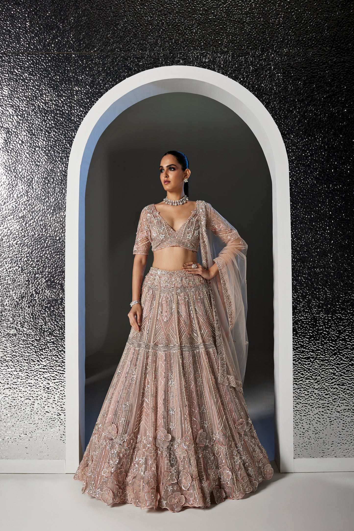 ASH PINK BLAIR LEHENGA SET