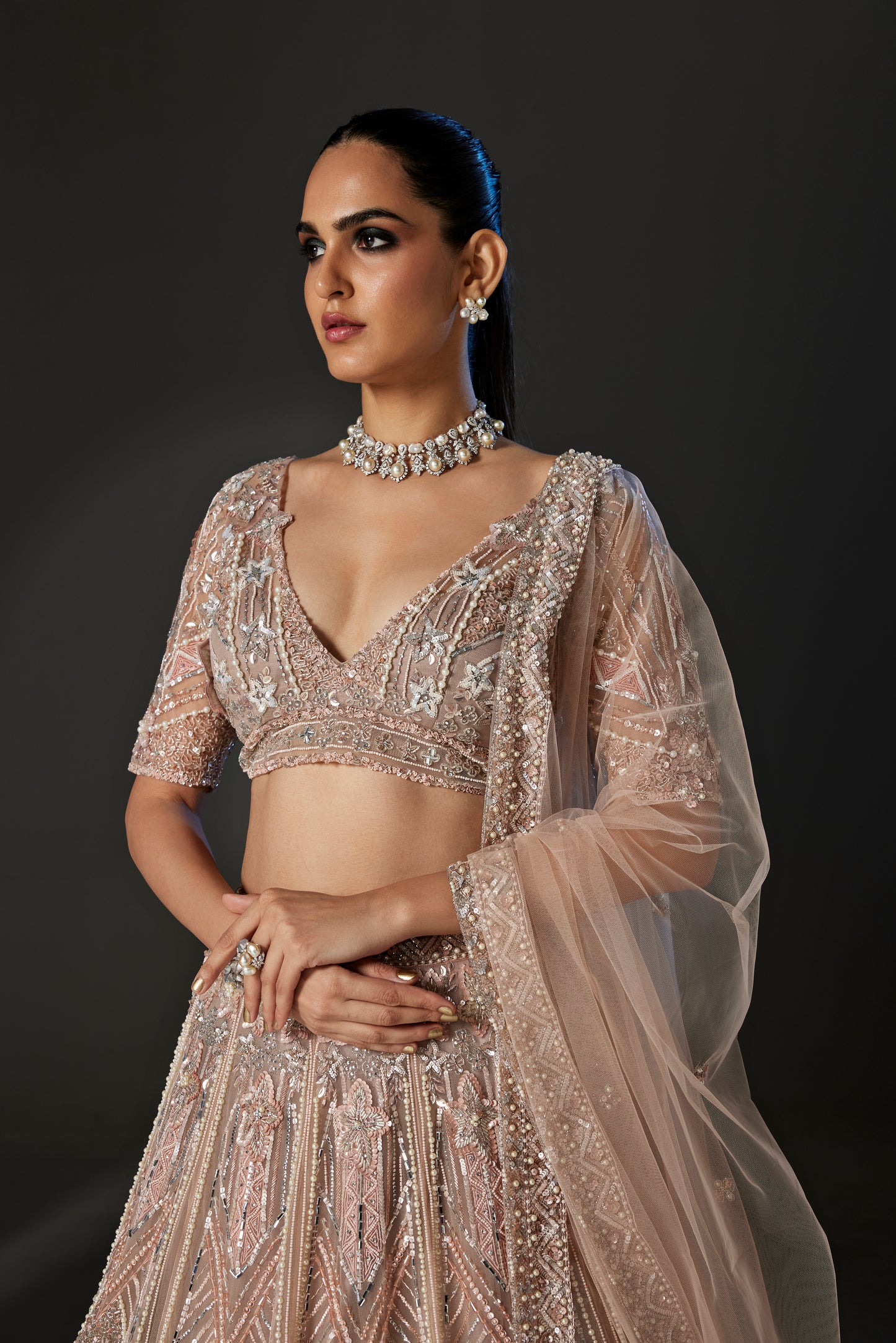 ASH PINK BLAIR LEHENGA SET