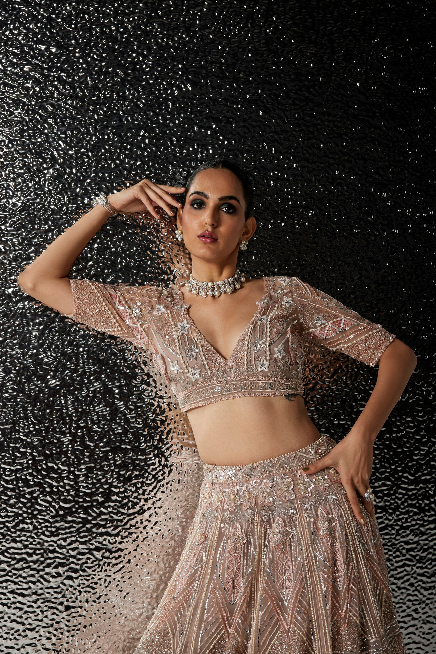 ASH PINK BLAIR LEHENGA SET