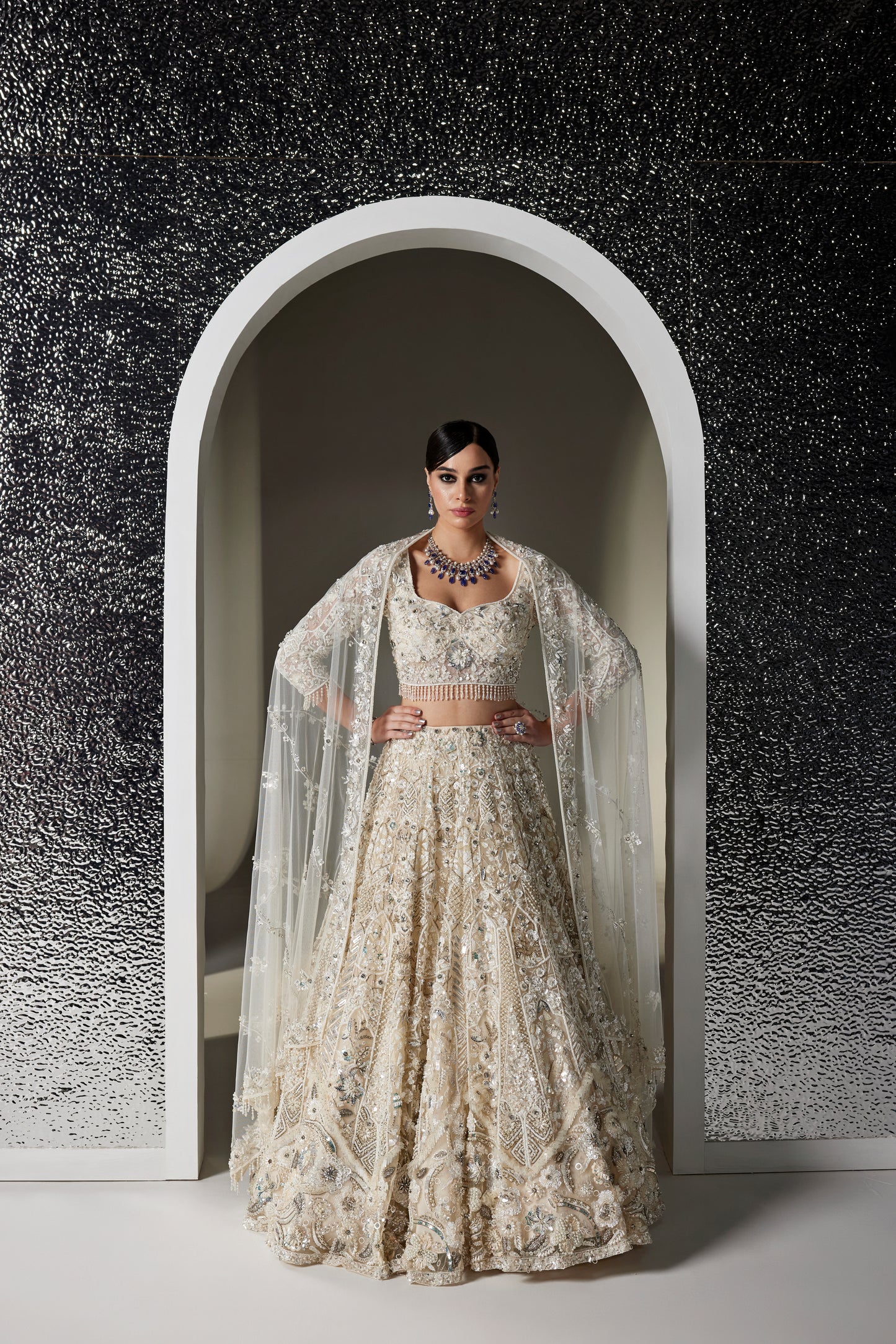 IVORY VALERIE LEHENGA SET