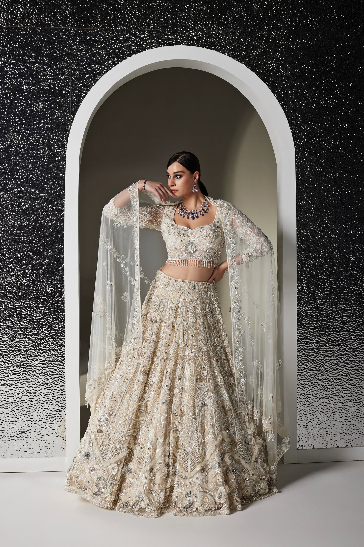 IVORY VALERIE LEHENGA SET