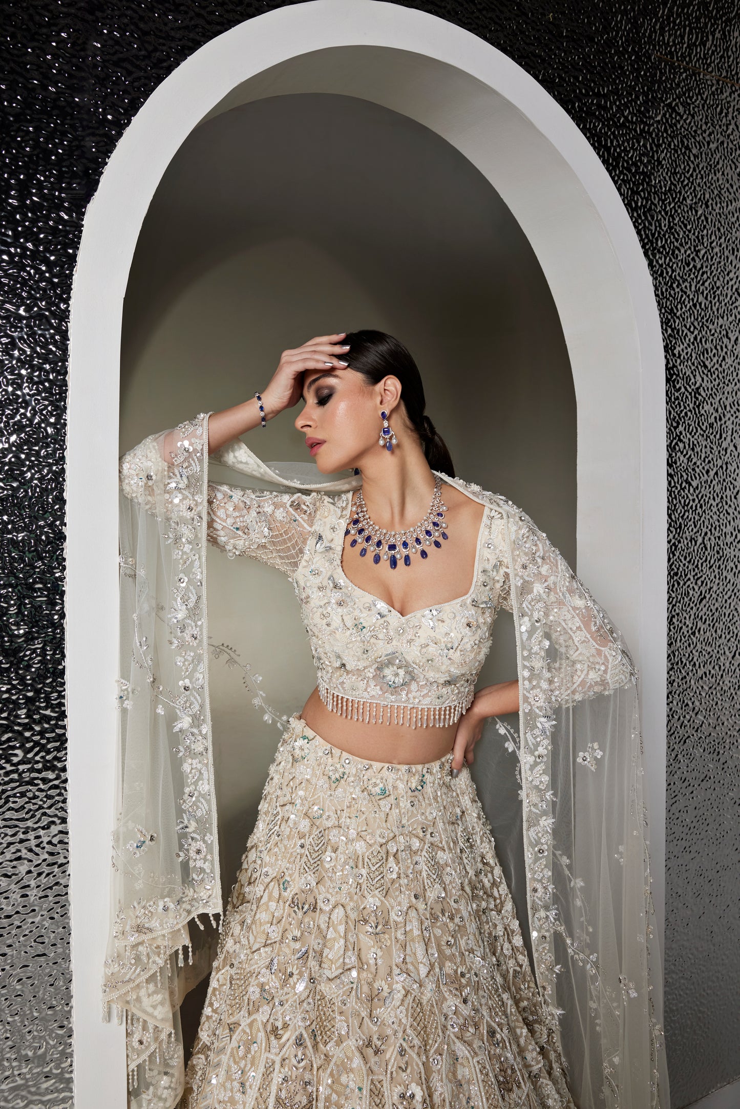 IVORY VALERIE LEHENGA SET