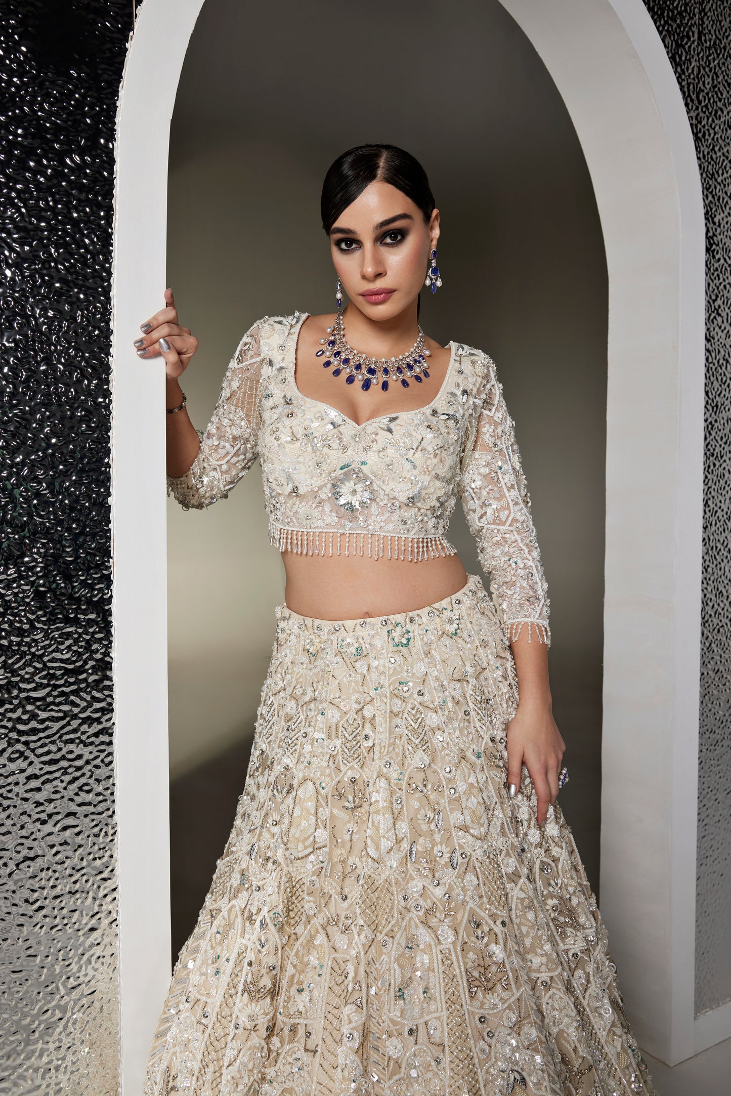 IVORY VALERIE LEHENGA SET