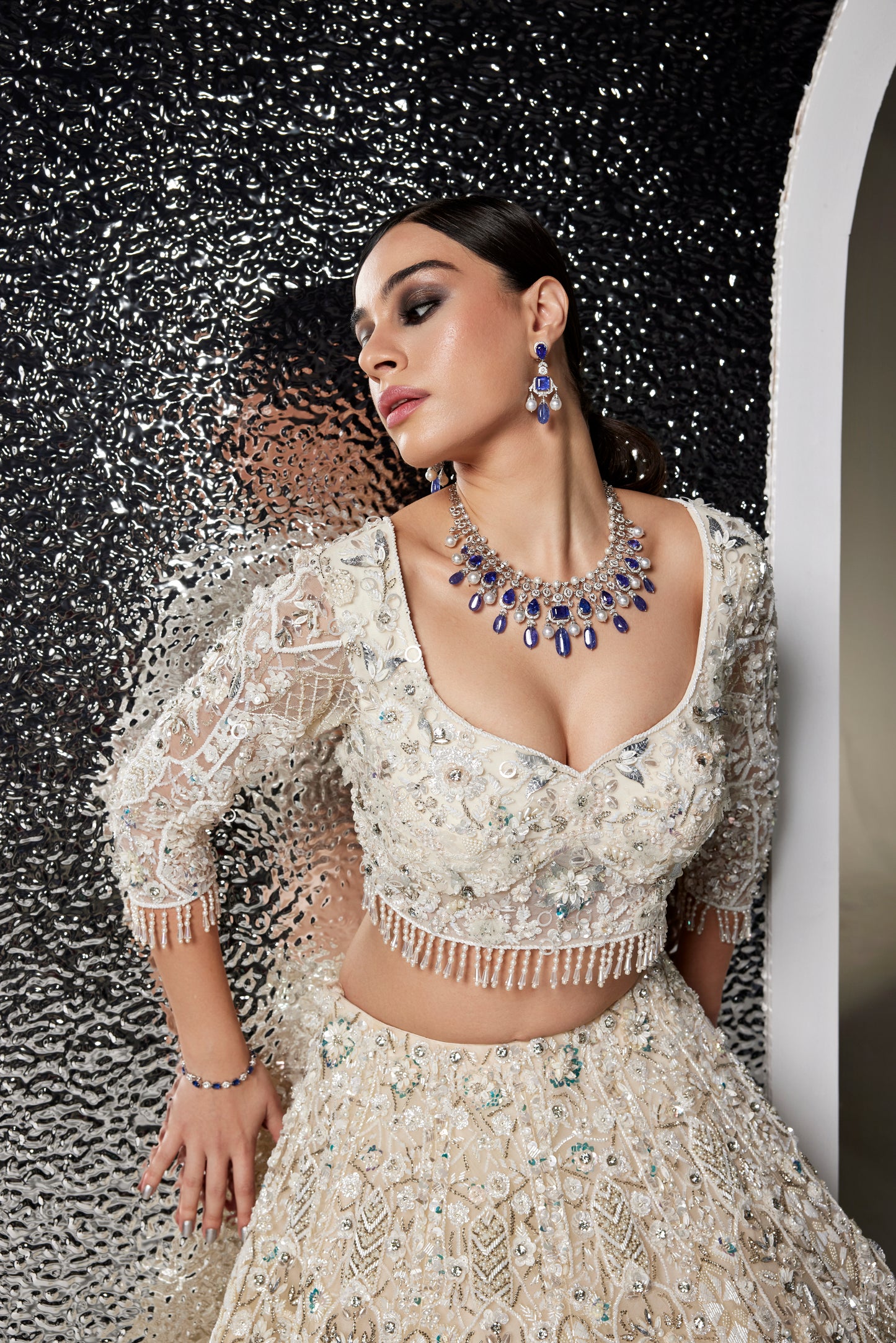 IVORY VALERIE LEHENGA SET