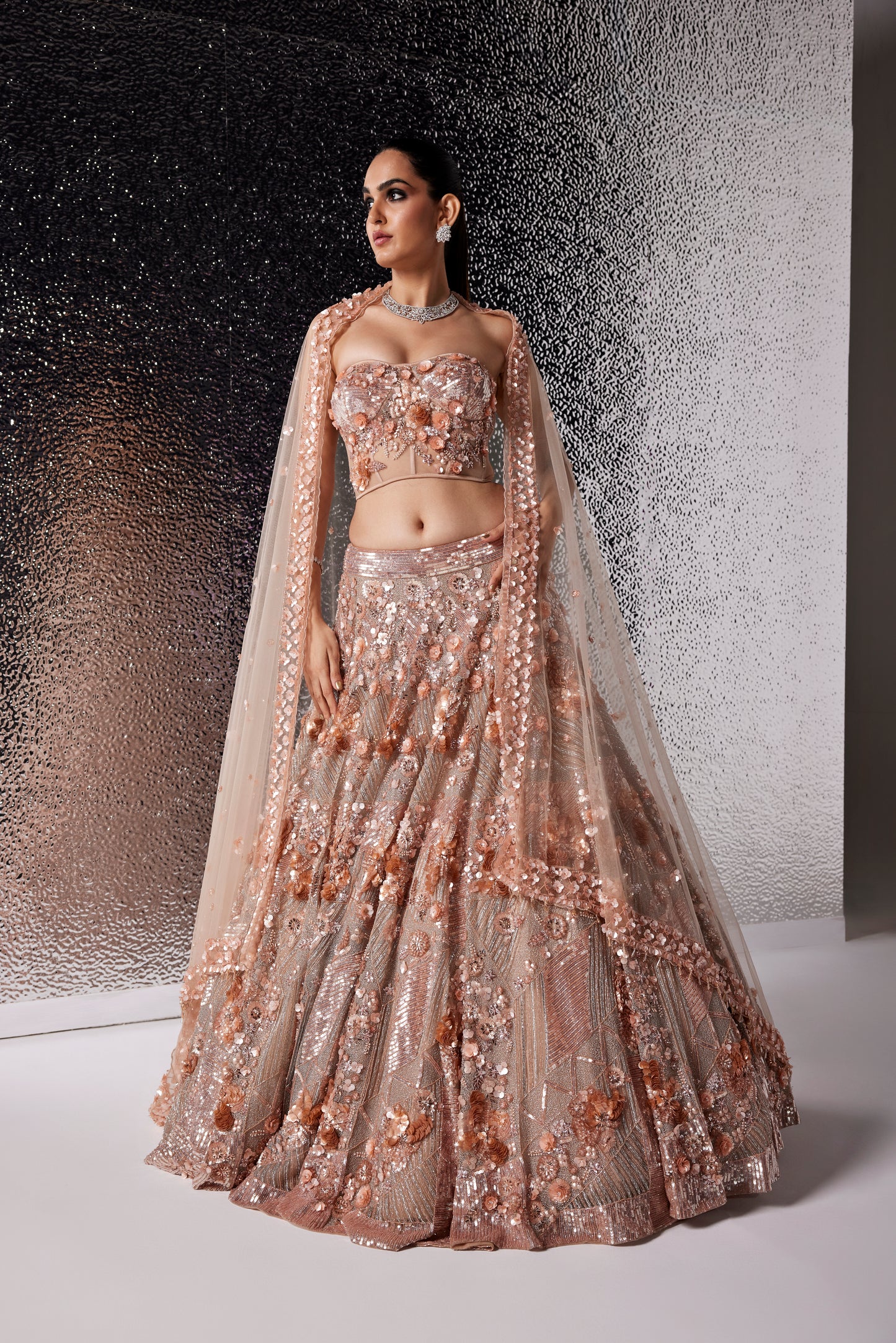 ROSE GOLD AMARA LEHENGA SET