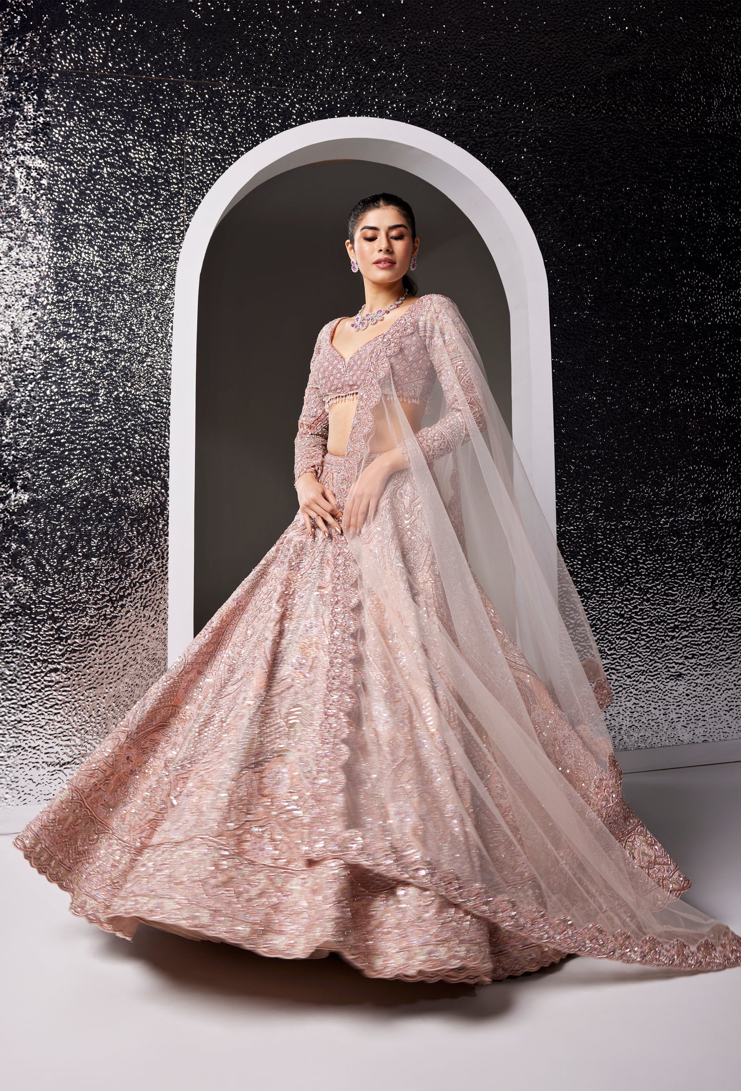 LIGHT PINK AVERY LEHENGA SET