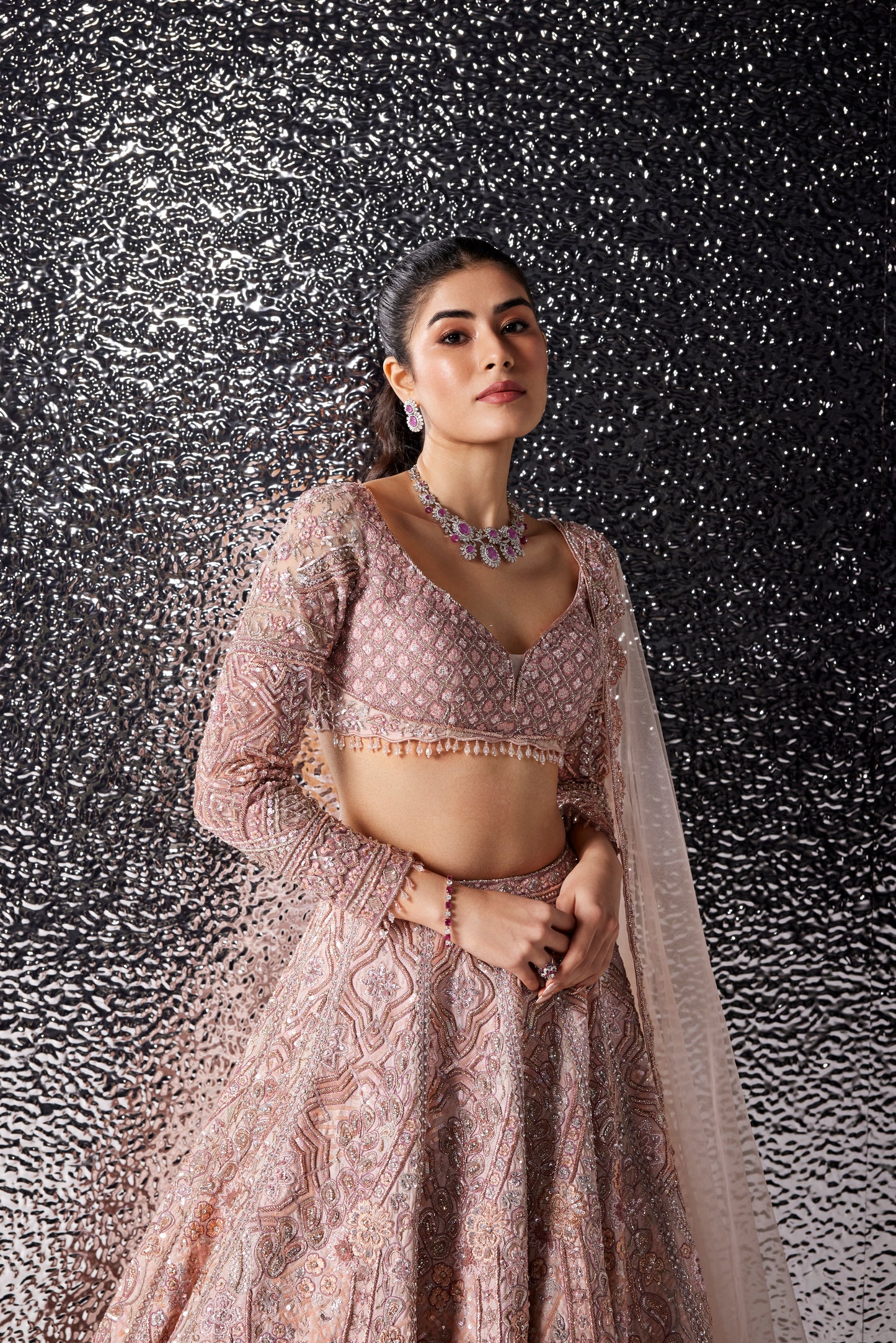 LIGHT PINK AVERY LEHENGA SET