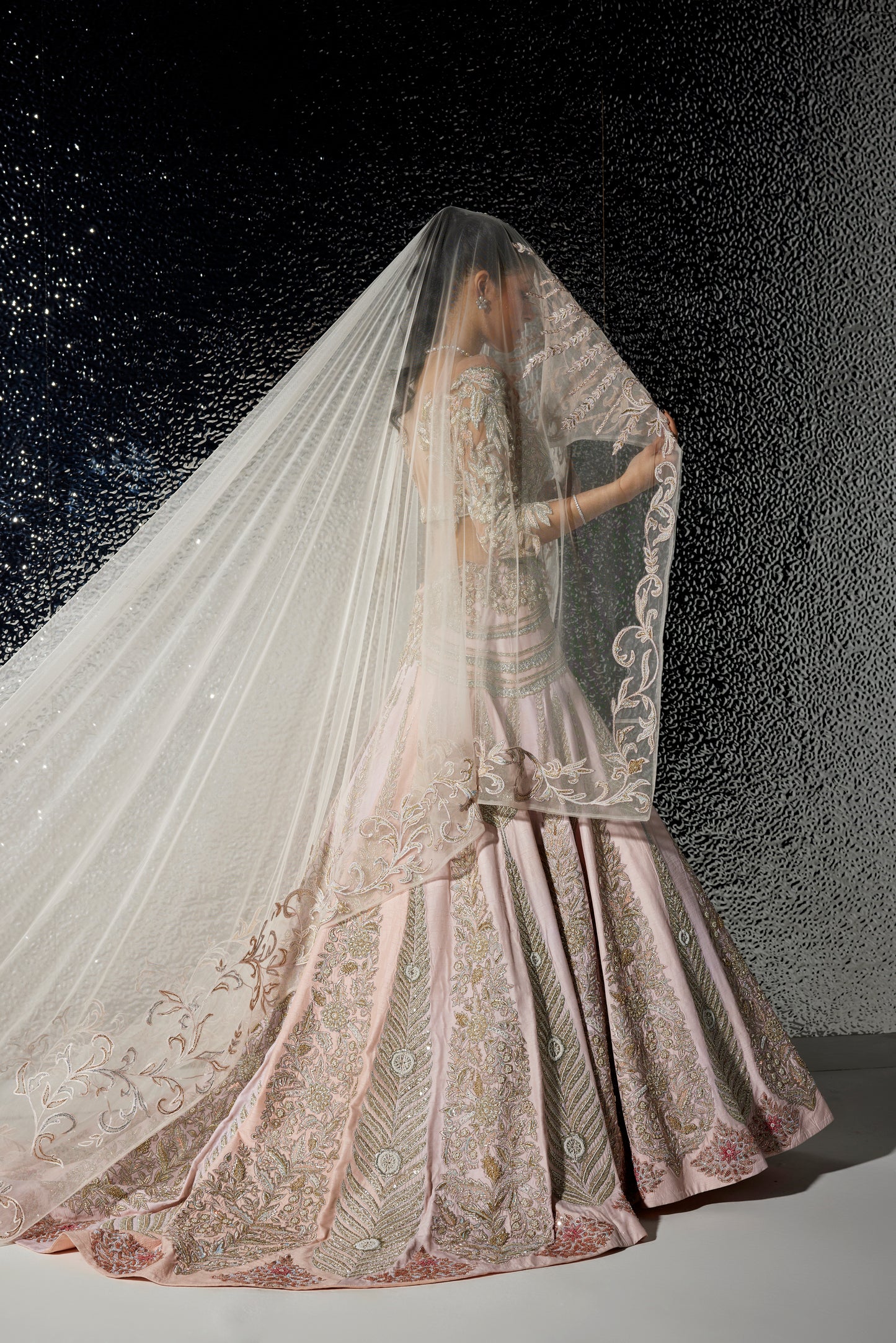 PINK LEAH BRIDAL LEHENGA SET