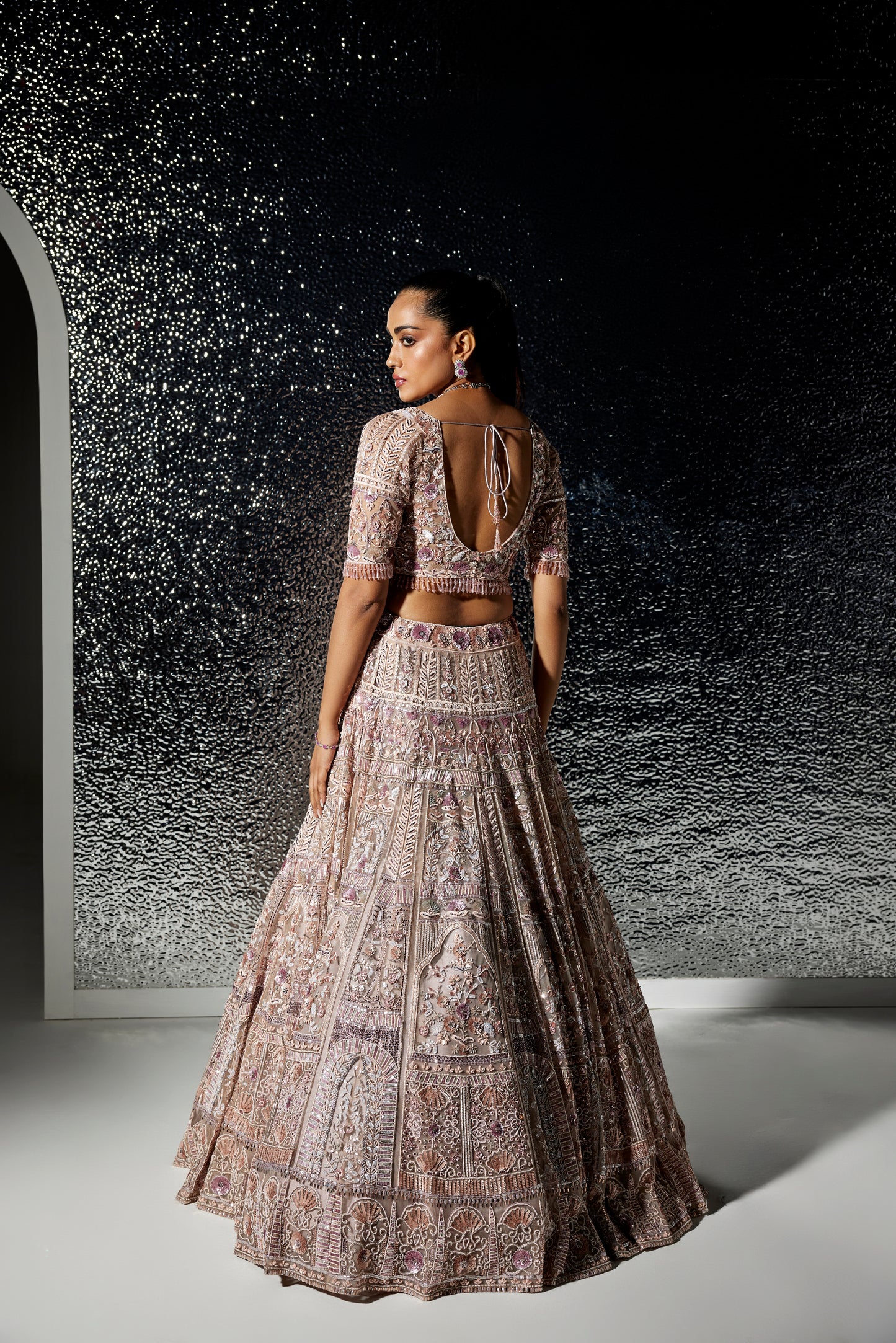 DUSTY PINK VERENA LEHENGA SET