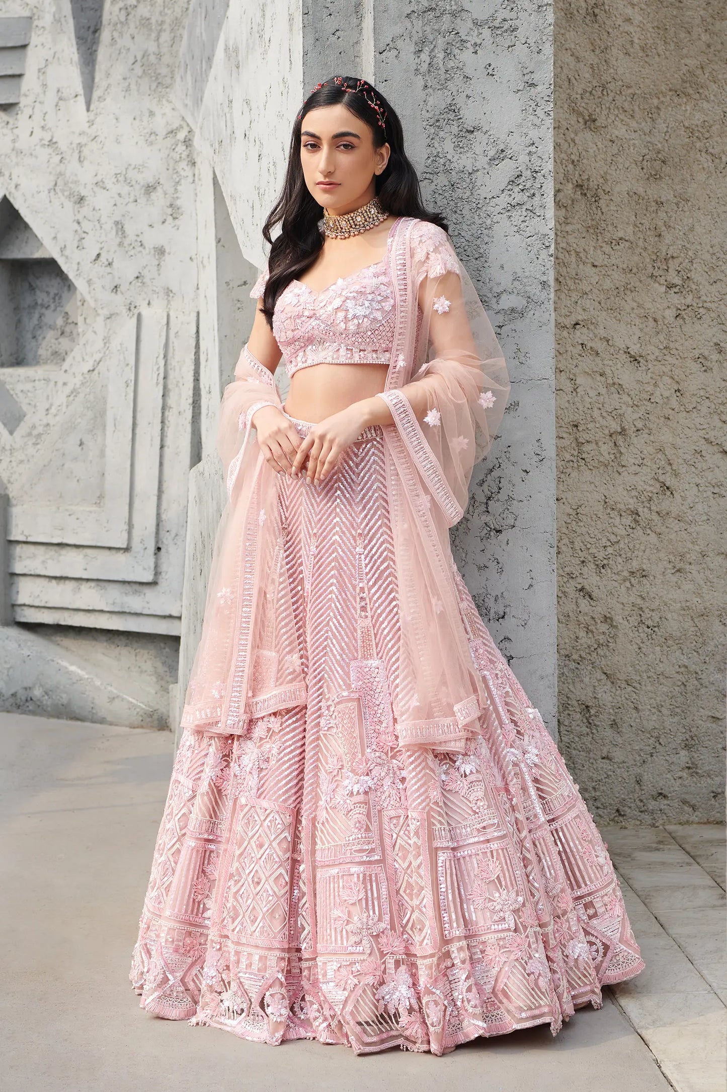 PINK CERISE LEHENGA SET
