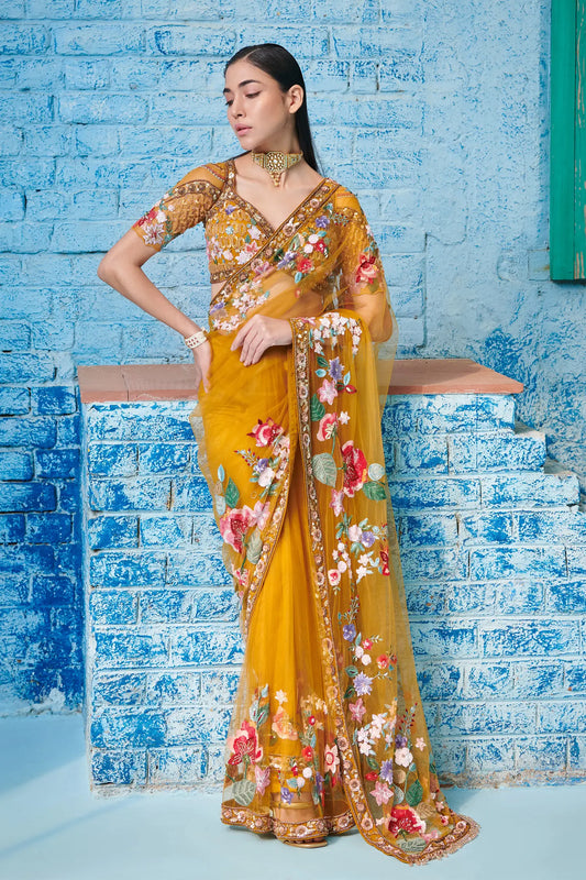 MUSTARD ZION SAREE