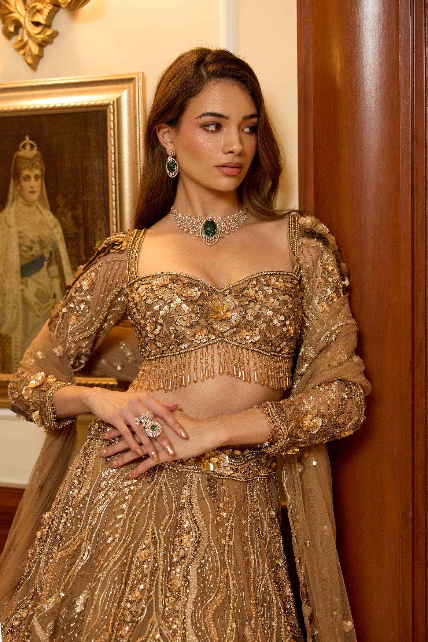 GOLD MARIGOLD LEHENGA SET