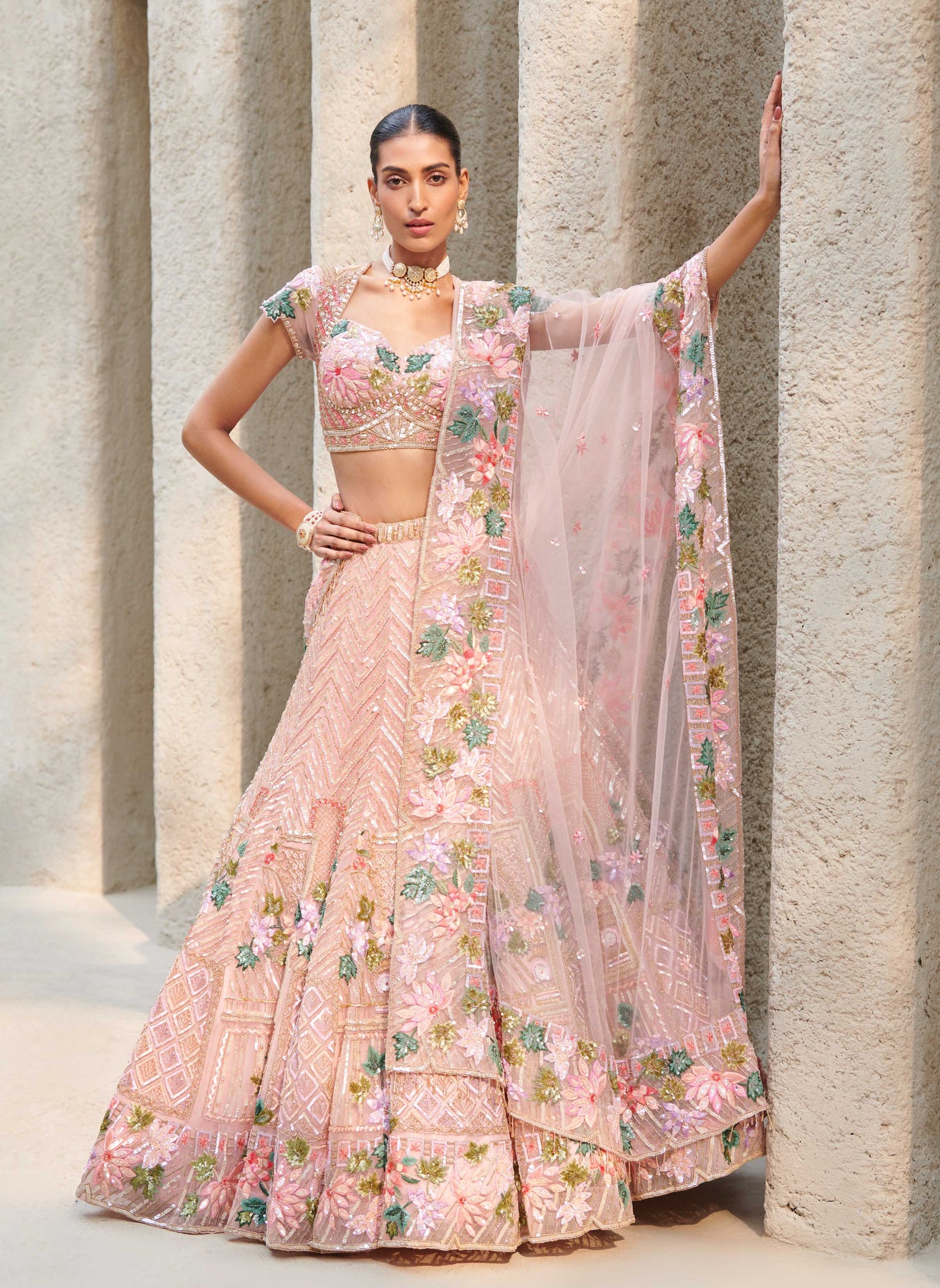 PINK SORAYA BRIDAL LEHENGA SET
