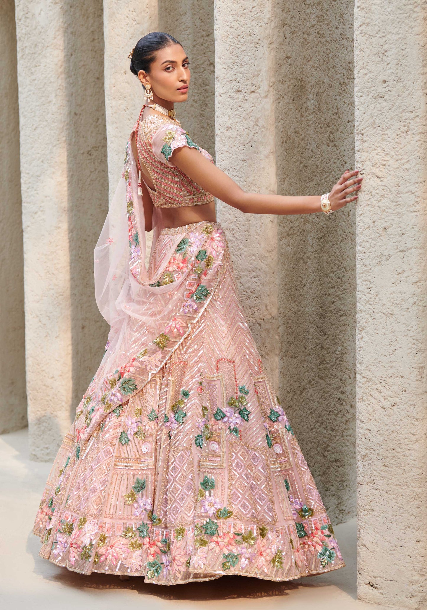 PINK SORAYA BRIDAL LEHENGA SET
