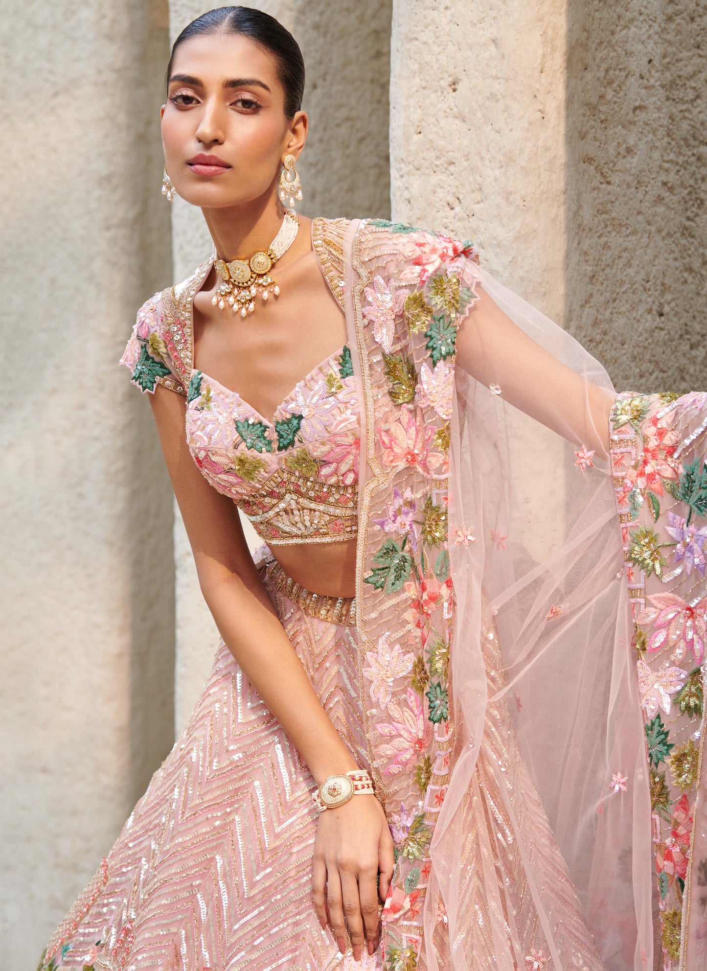 PINK SORAYA BRIDAL LEHENGA SET
