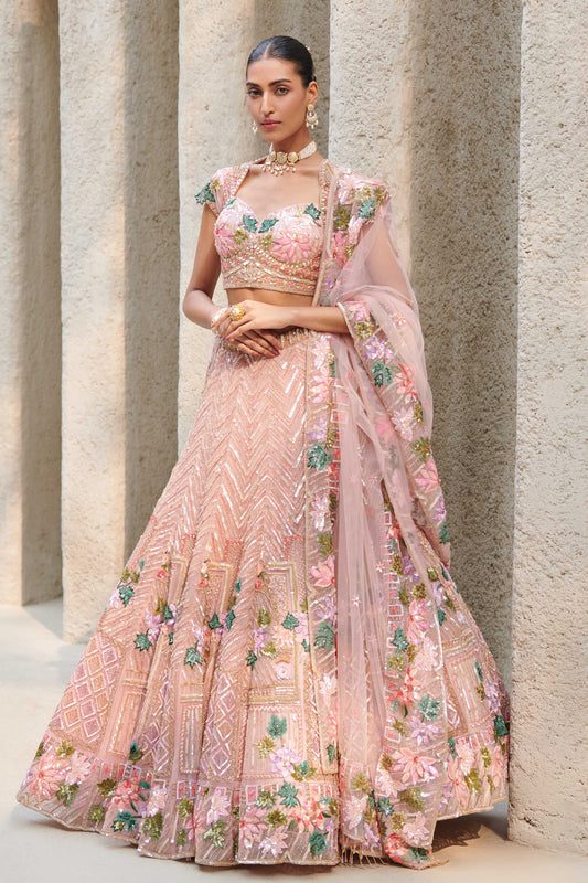 PINK SORAYA BRIDAL LEHENGA SET