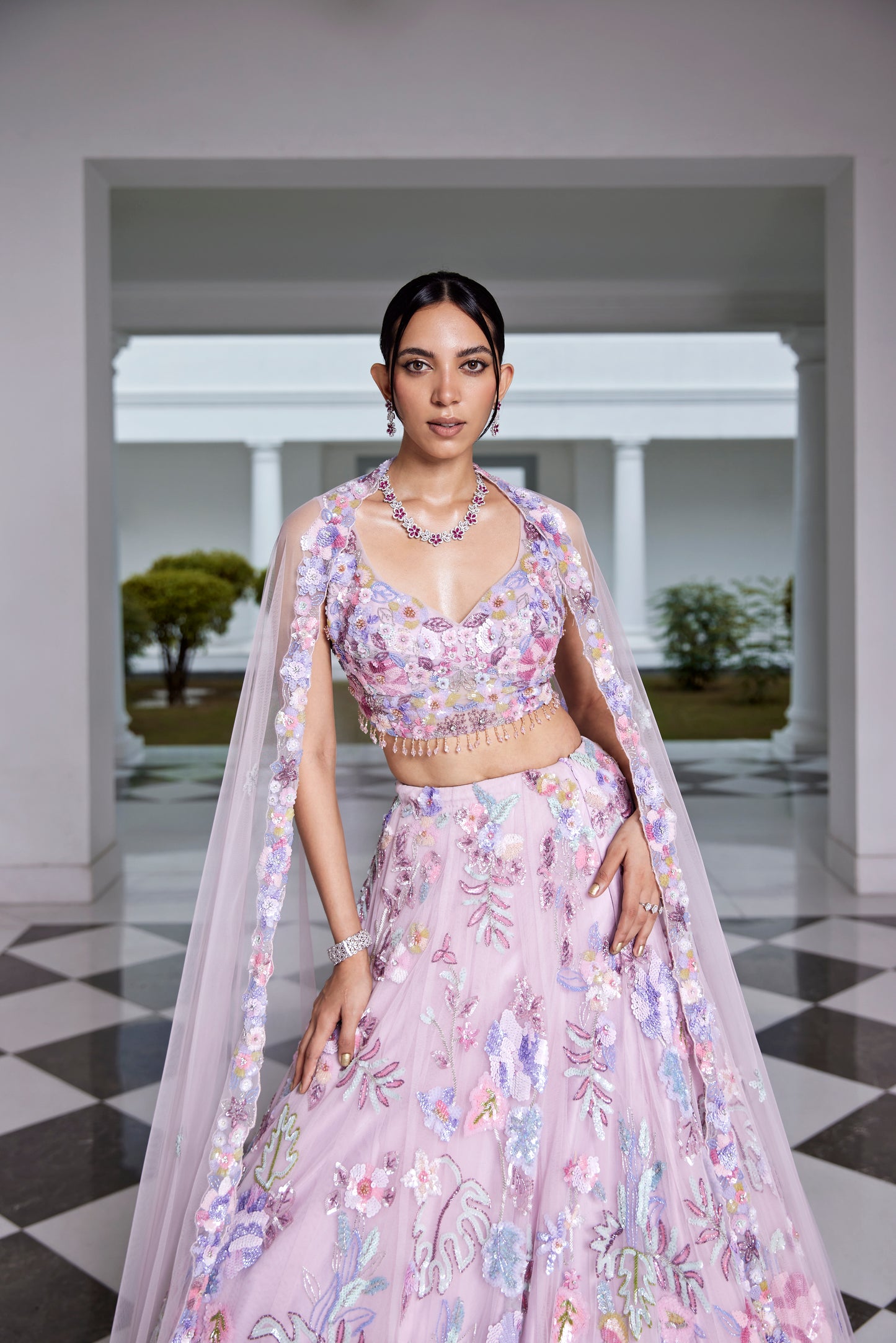 LILAC LEHENGA BLOUSE DUPATTA