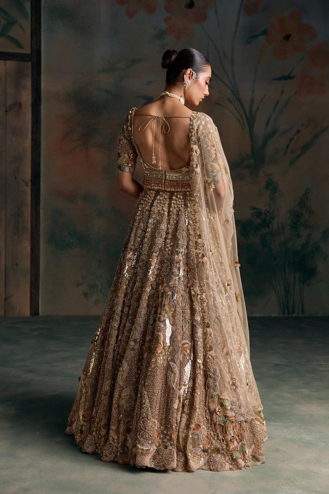 GOLD MULTICOLOUR AUREON LEHENGA SET