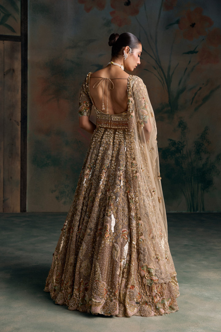 GOLD MULTICOLOUR AUREON LEHENGA SET