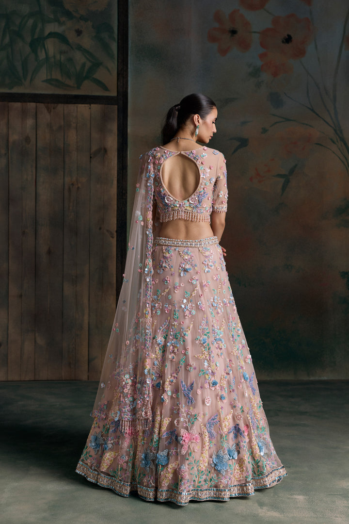PINK MULTICOLOUR RAVELLE LEHENGA SET