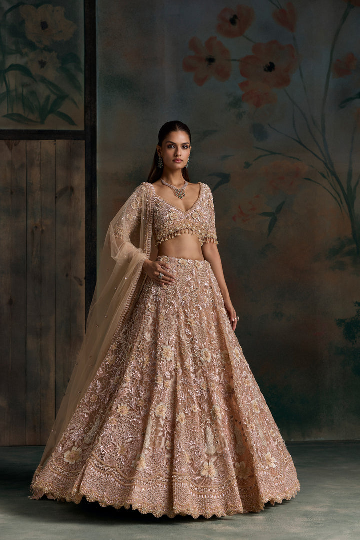 PEACH SEREN LEHENGA SET