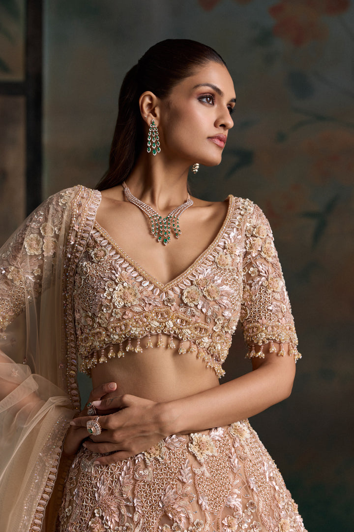 PEACH SEREN LEHENGA SET