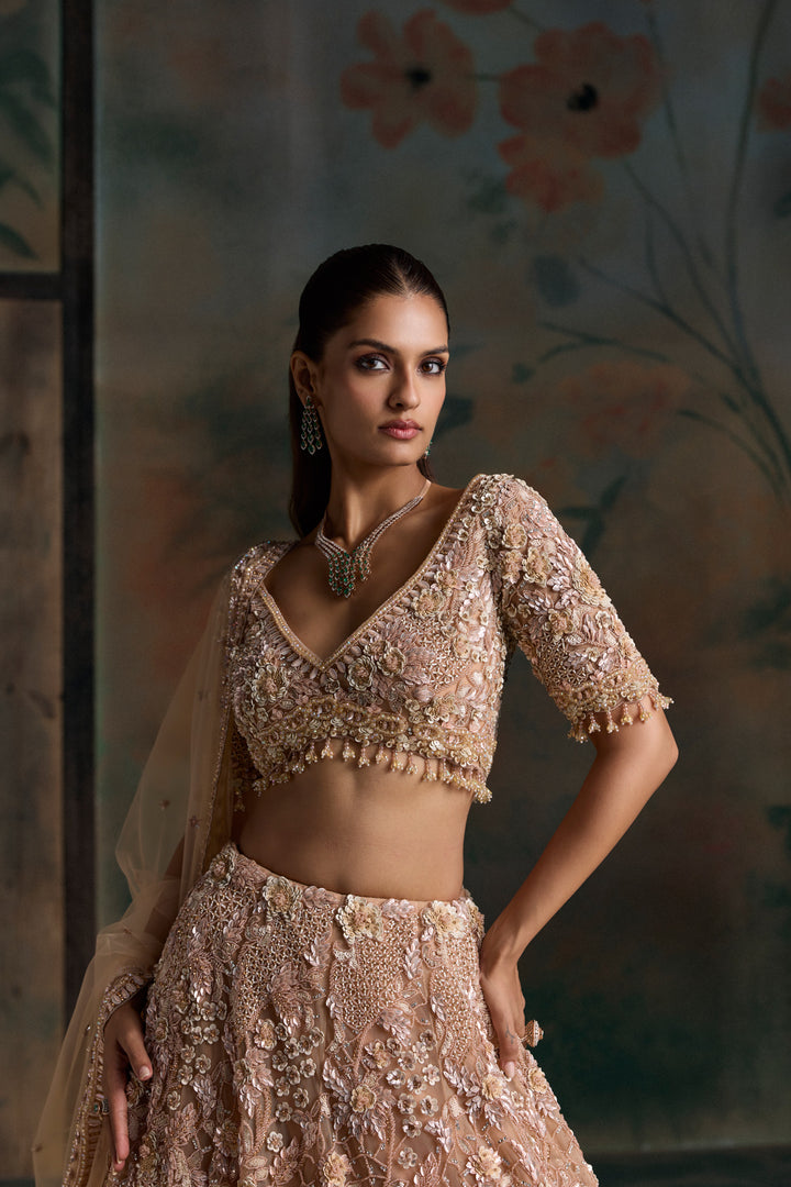 PEACH SEREN LEHENGA SET