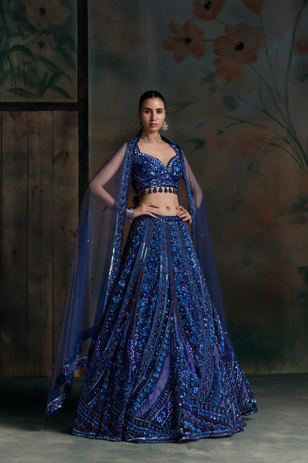 ELECTRIC BLUE ALTAIR LEHENGA SET