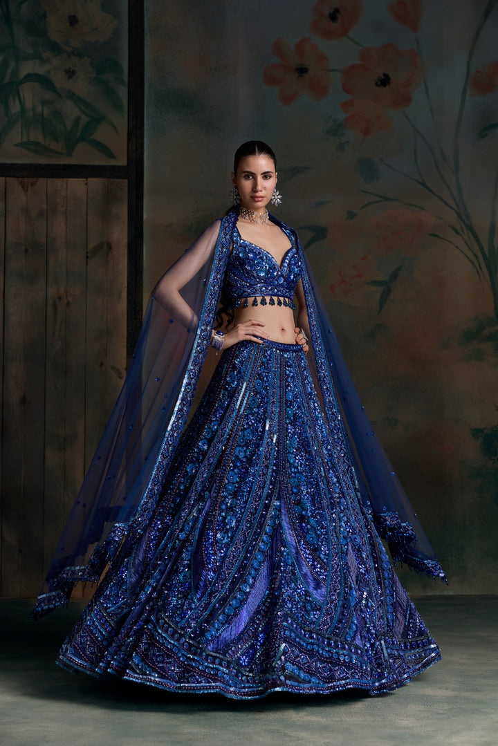 ELECTRIC BLUE ALTAIR LEHENGA SET