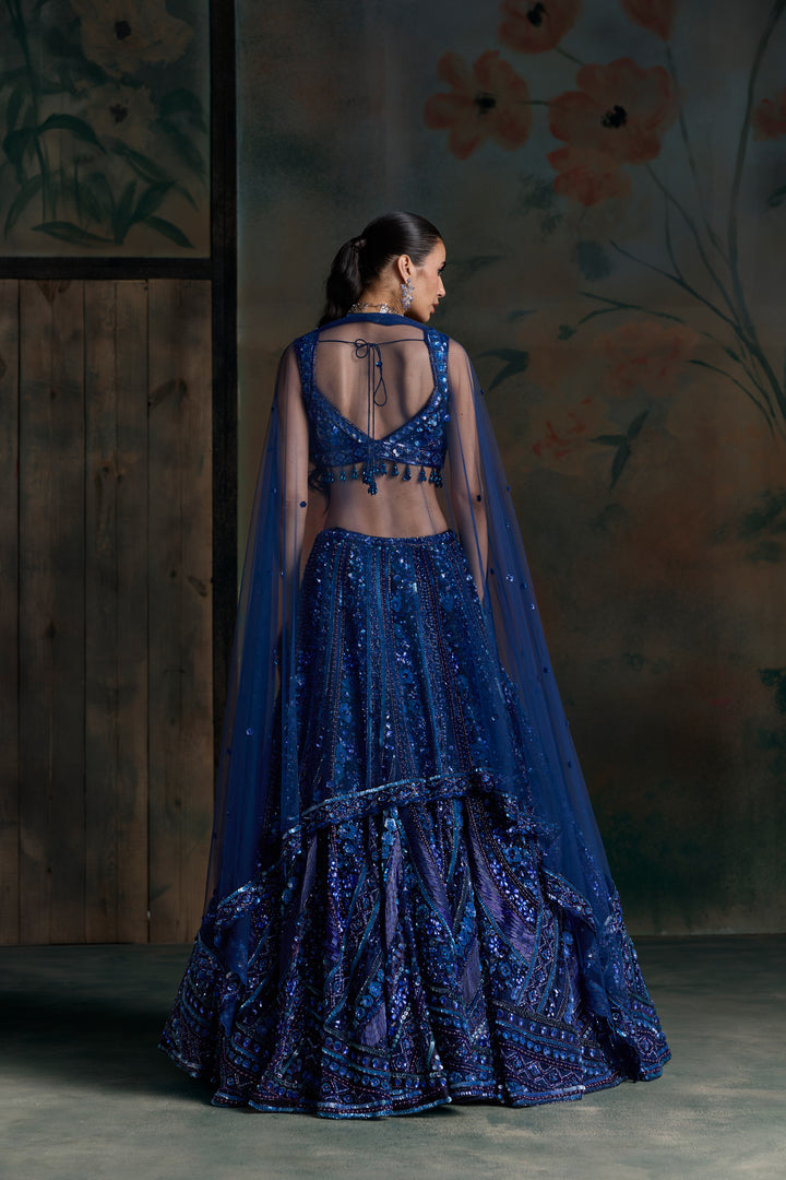 ELECTRIC BLUE ALTAIR LEHENGA SET