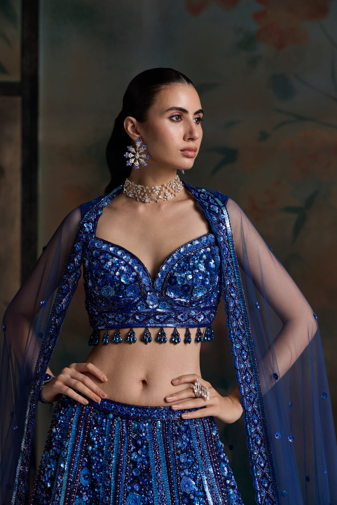 ELECTRIC BLUE ALTAIR LEHENGA SET