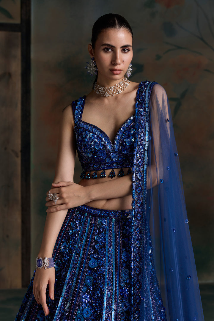 ELECTRIC BLUE ALTAIR LEHENGA SET