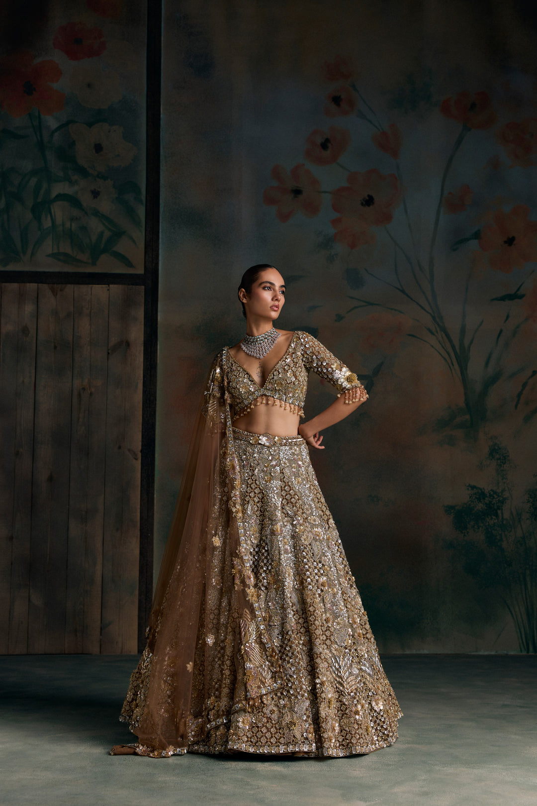 GOLD KAELIS LEHENGA SET