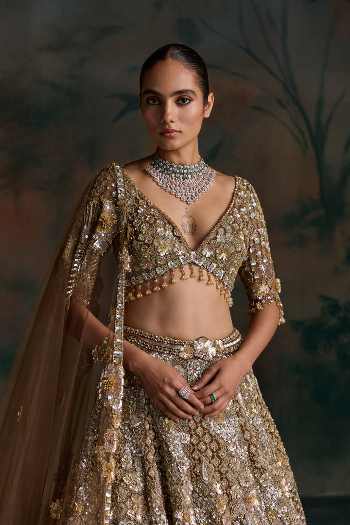 GOLD KAELIS LEHENGA SET