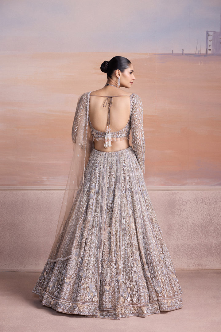 SILVER VELORA LEHENGA SET