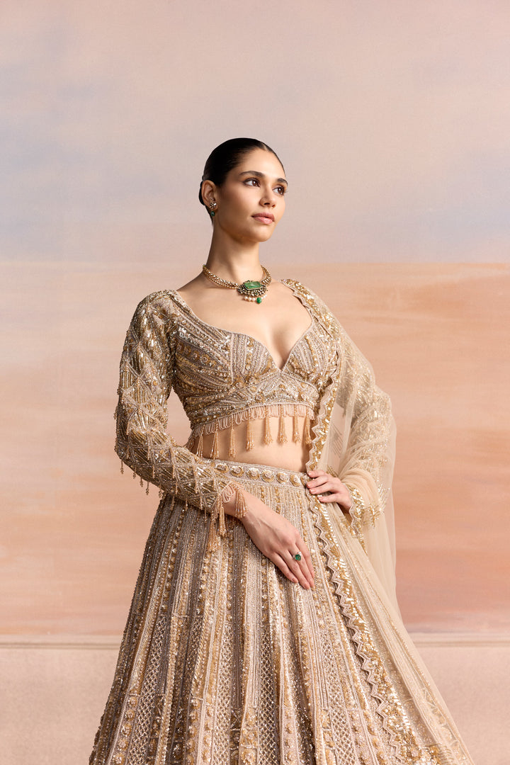 GOLD CAELIS LEHENGA SET
