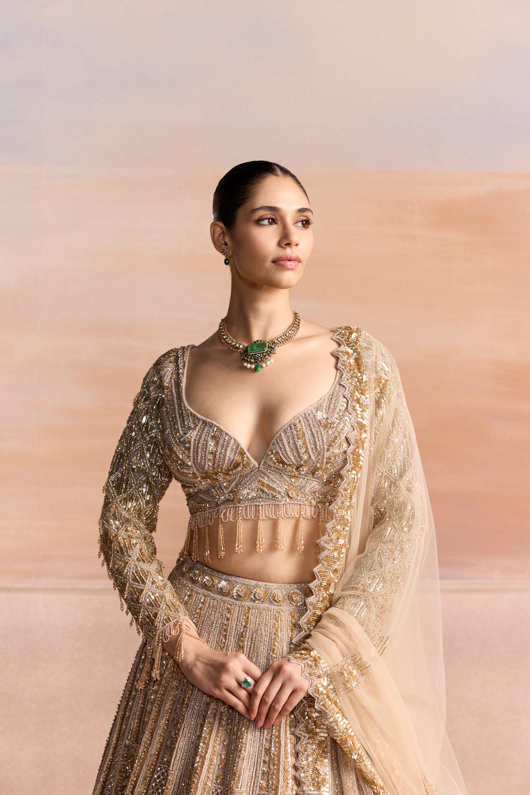 GOLD CAELIS LEHENGA SET