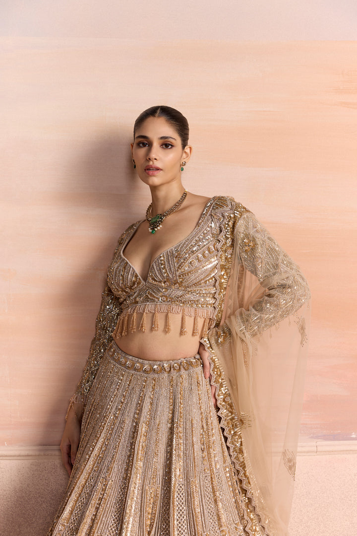 GOLD CAELIS LEHENGA SET