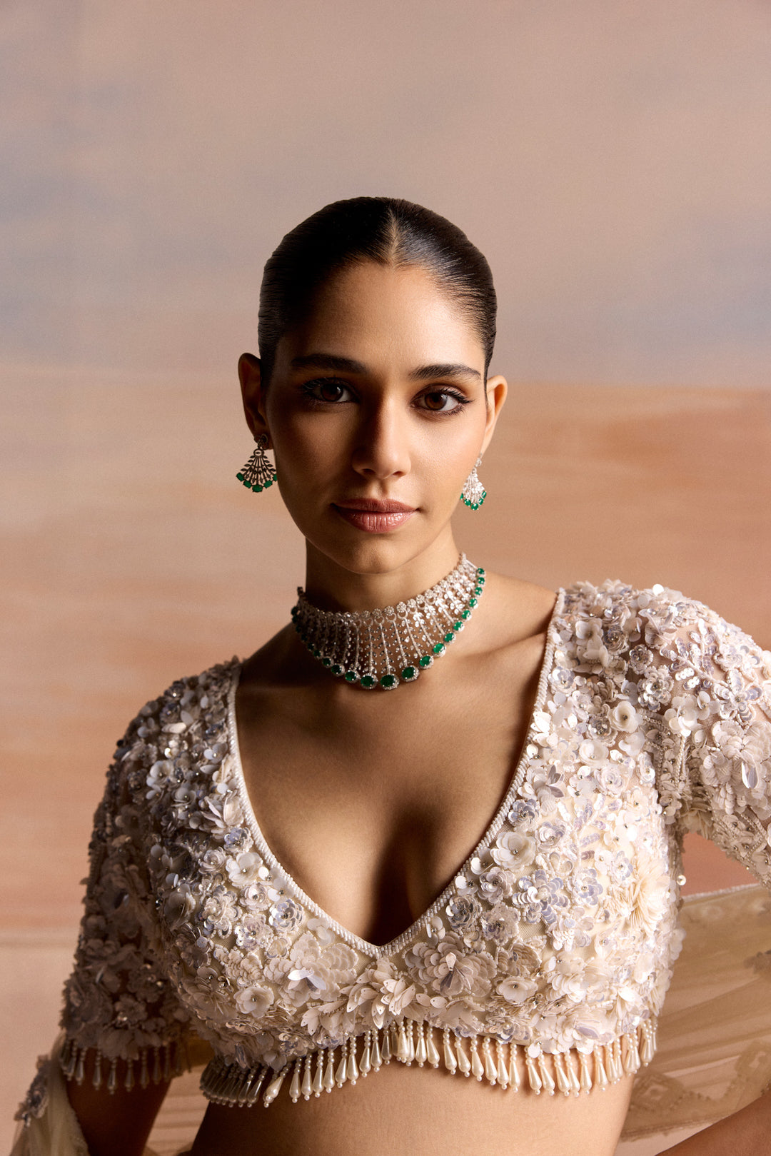 IVORY 3D RAVELLE LEHENGA SET