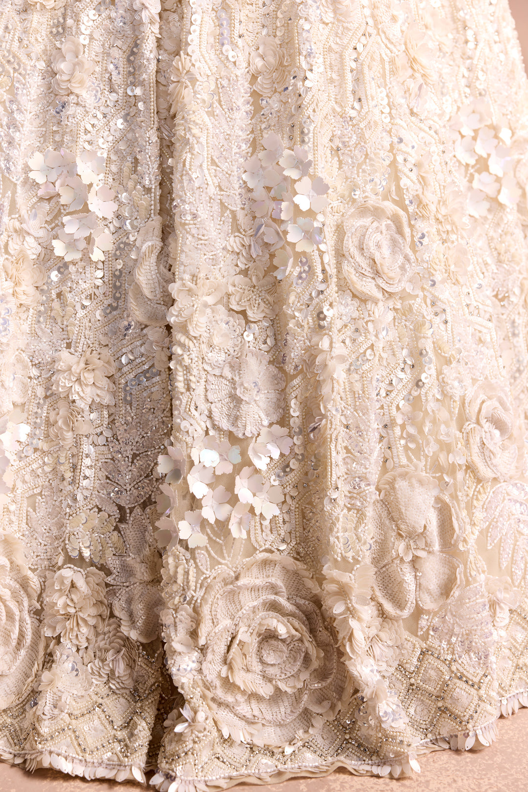 IVORY 3D RAVELLE LEHENGA SET