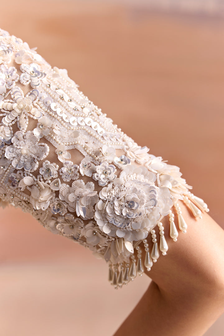 IVORY 3D RAVELLE LEHENGA SET