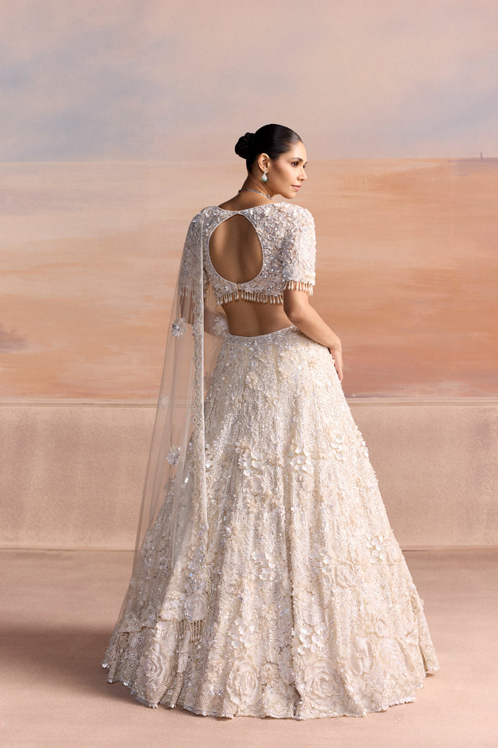 IVORY 3D RAVELLE LEHENGA SET