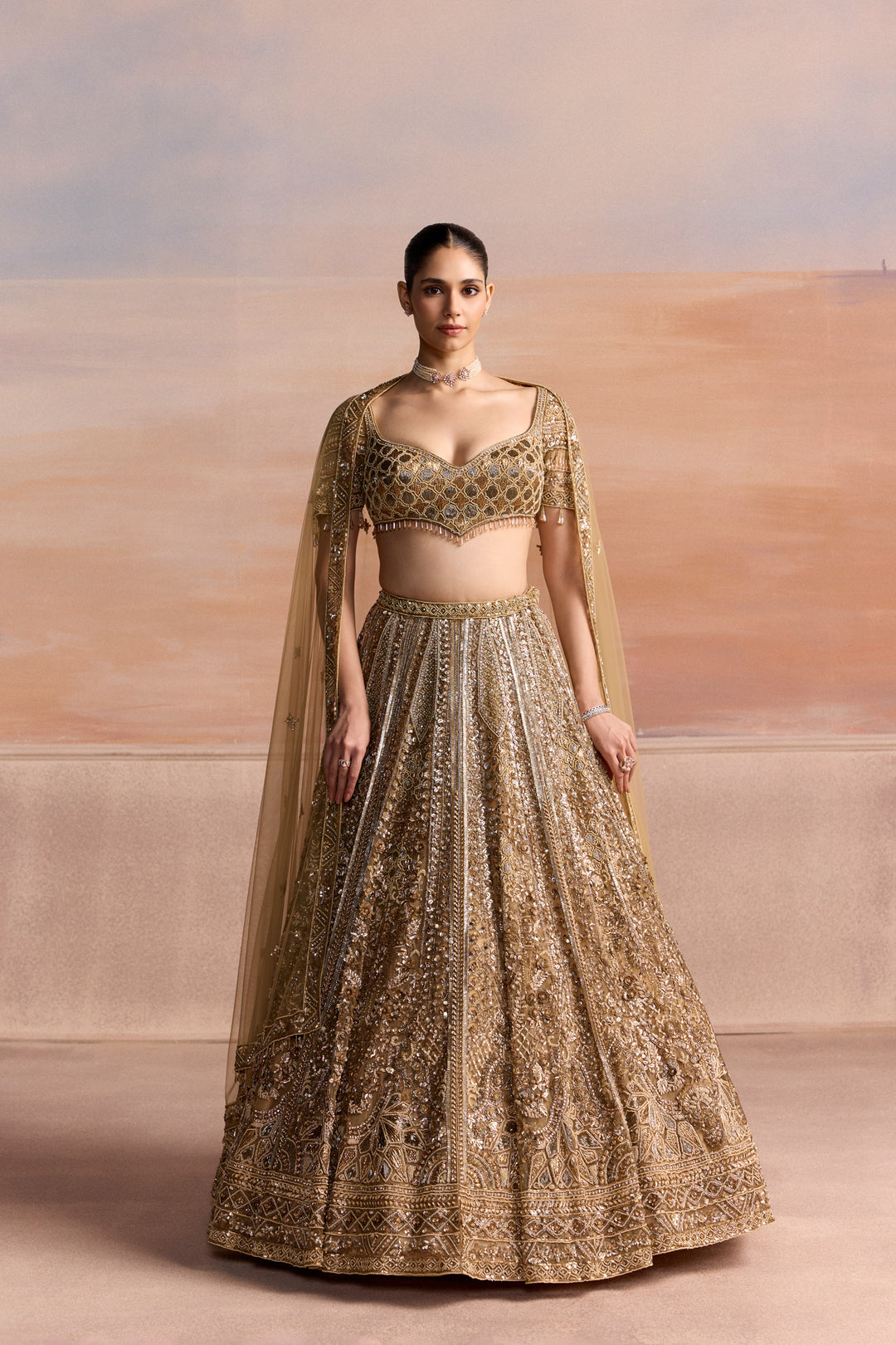 GOLD VERIAN LEHENGA SET