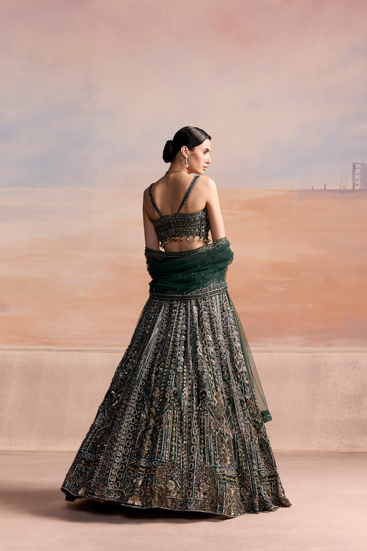 EMERALD GREEN ELIORA LEHENGA SET