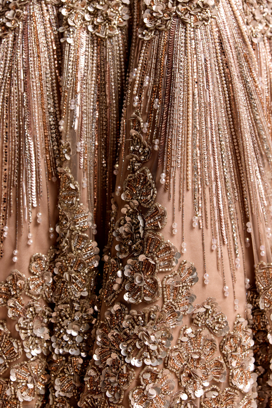 PEACH SILVER CORSET FISHCUT ESTELLE LEHENGA SET